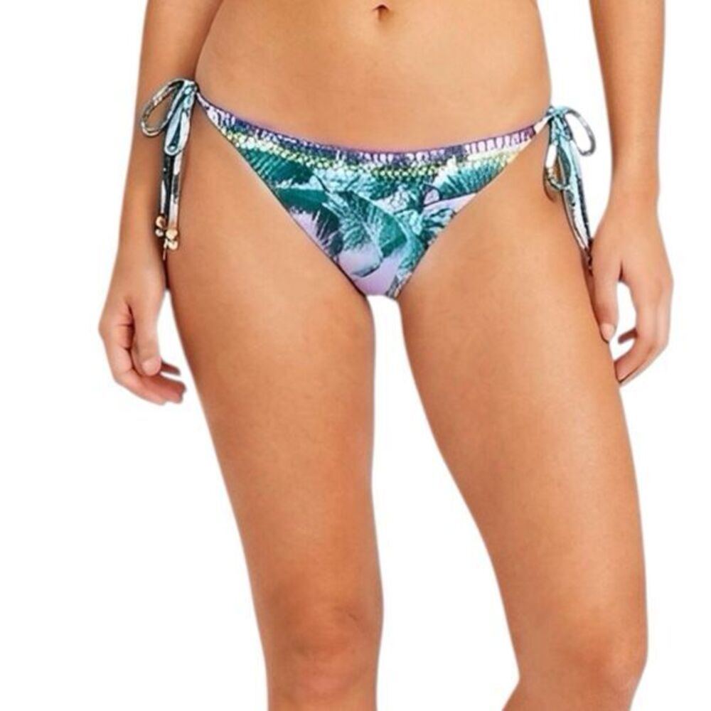 PILYQ Womens Sz Medium Swim Mai Tai Stitched Reversible Full Swim Bottoms Beach